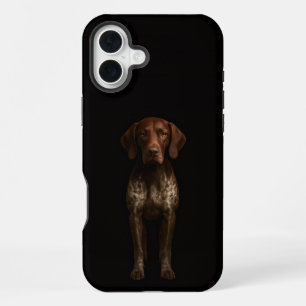 Black 4 Luxe iPhone 16 Plus, German Pointer Dog Plus Case