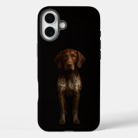 Black 4 Luxe iPhone 16 Plus, German Pointer Dog