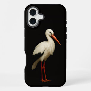 Black 4 Luxe iPhone 16 Plus, Graceful Stork Plus Case