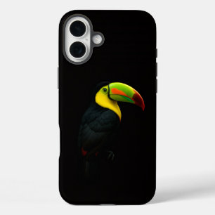 Black 4 Luxe iPhone 16 Plus, Keel Billed Tucan iPhone 16 Plus Case