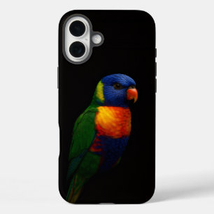 Black 4 Luxe iPhone 16 Plus, Lorikeet Parrot iPhone 16 Plus Case