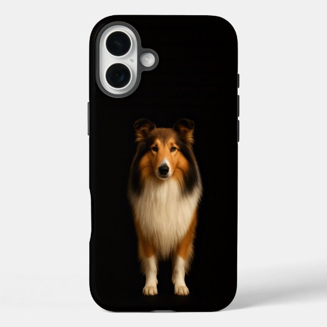 Black 4 Luxe iPhone 16 Plus, Loyal Collie Dog Case-Mate iPhone Case (Back)