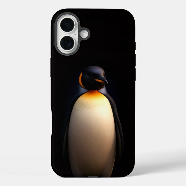 Black 4 Luxe iPhone 16 Plus Mate, Emperor Penguin Case-Mate iPhone Case (Back)