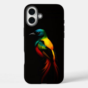 Black 4 Luxe iPhone 16 Plus Mate, Rainbow Bird iPhone 16 Plus Case