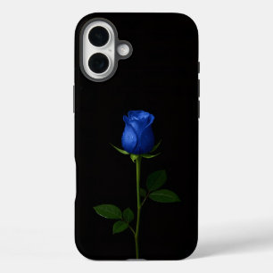 Black 4 Luxe iPhone 16 Plus, Midnight Blue Rose iPhone 16 Plus Case