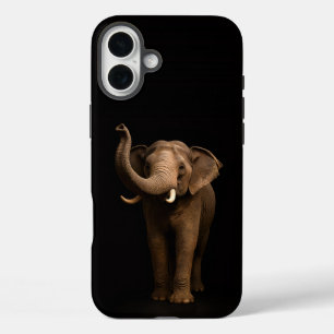 Black 4 Luxe iPhone 16 Plus, Mighty Elephant iPhone 16 Plus Case