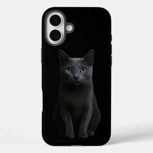 Black 4 Luxe iPhone 16 Plus, Russian Blue Cat Plus Case
