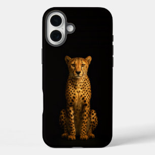 Black 4 Luxe iPhone 16 Plus, Sleek Cheetah iPhone 16 Plus Case
