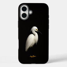 Black 4 Luxe iPhone 16 Plus, Snowy Egret