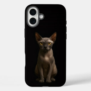 Black 4 Luxe iPhone 16 Plus, Sphynx Cat Plus Case