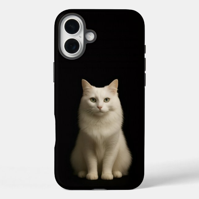 Black 4 Luxe iPhone 16 Plus, Turkish Angora Cat Case-Mate iPhone Case (Back)