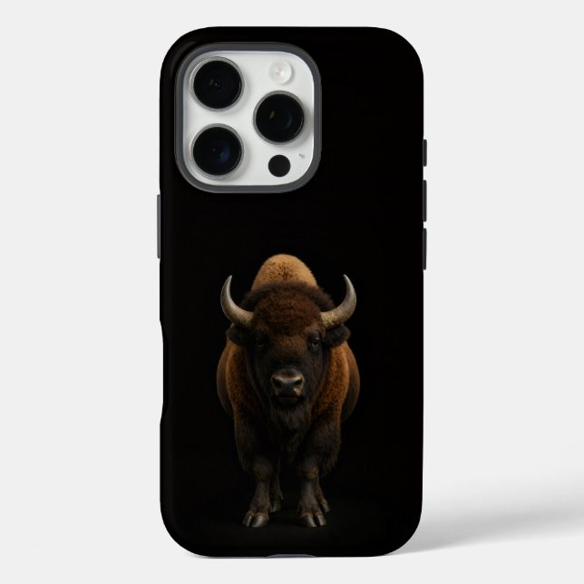 Black 4 Luxe iPhone 16 Pro, American Bison Case-Mate iPhone Case (Back)
