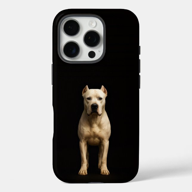 Black 4 Luxe iPhone 16 Pro, Bold Dogo Argentino Case-Mate iPhone Case (Back)