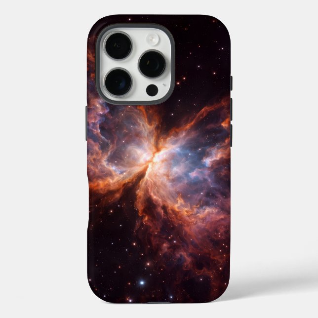 Black 4 Luxe iPhone 16 Pro, Butterfly Nebula Case-Mate iPhone Case (Back)