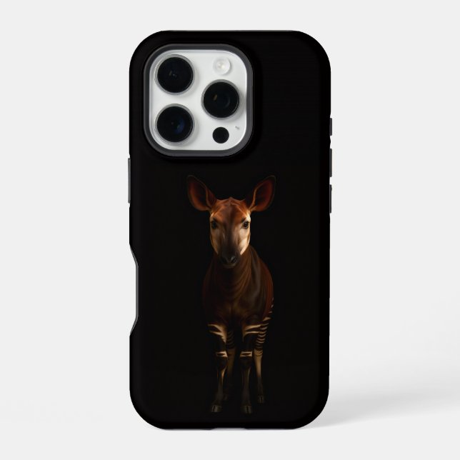 Black 4 Luxe iPhone 16 Pro, Forest Okapi Case (Back)