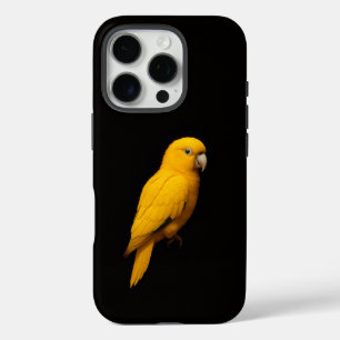 Black 4 Luxe iPhone 16 Pro, Golden Parakeet Pro Case