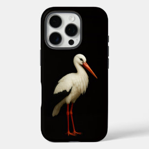 Black 4 Luxe iPhone 16 Pro, Graceful Stork iPhone 16 Pro Case