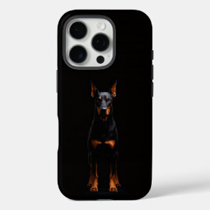 Black 4 Luxe iPhone 16 Pro, Guardian Doberman Dog iPhone 16 Pro Case