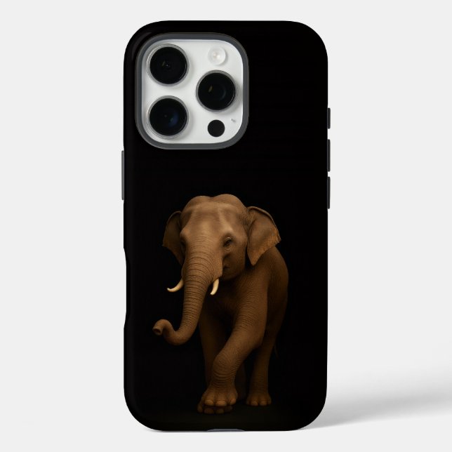 Black 4 Luxe iPhone 16 Pro, Indian Elephant Case-Mate iPhone Case (Back)