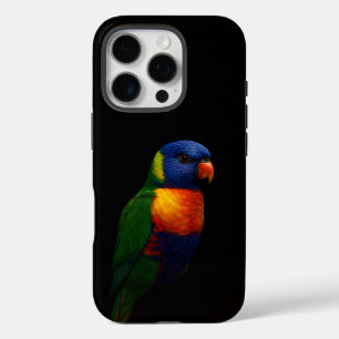 Black 4 Luxe iPhone 16 Pro, Lorikeet Parrot iPhone 16 Pro Case