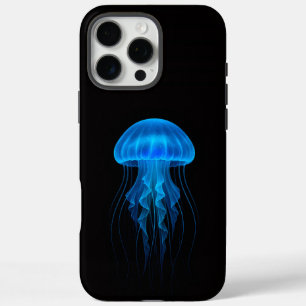 Black 4 Luxe iPhone 16 Pro Max, Blue Jellyfish Max Case