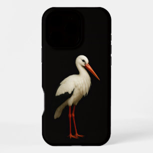 Black 4 Luxe iPhone 16 Pro Max, Graceful Stork Max Case