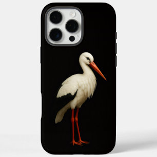 Black 4 Luxe iPhone 16 Pro Max, Graceful Stork iPhone 16 Pro Max Case