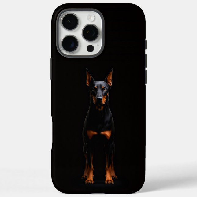 Black 4 Luxe iPhone 16 Pro Max, Guardian Doberman  Case-Mate iPhone Case (Back)