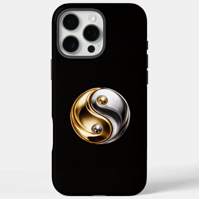 Black 4 Luxe iPhone 16 Pro Max, Harmony Yin Yang Case-Mate iPhone Case (Back)