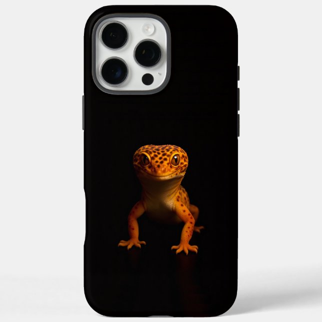 Black 4 Luxe iPhone 16 Pro Max, Leopard Gecko Case-Mate iPhone Case (Back)