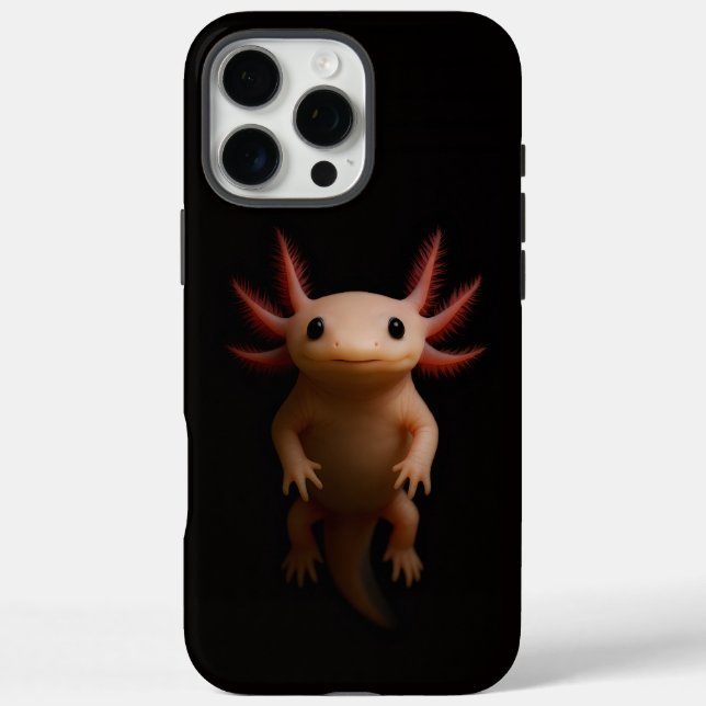 Black 4 Luxe iPhone 16 Pro Max, Mexican Axolotl Case-Mate iPhone Case (Back)