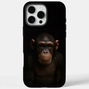Black 4 Luxe iPhone 16 Pro Max, Serene Chimpanzee iPhone 16 Pro Max Case