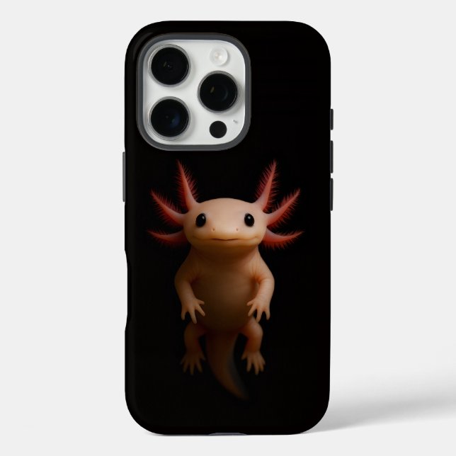 Black 4 Luxe iPhone 16 Pro, Mexican Axolotl Case-Mate iPhone Case (Back)