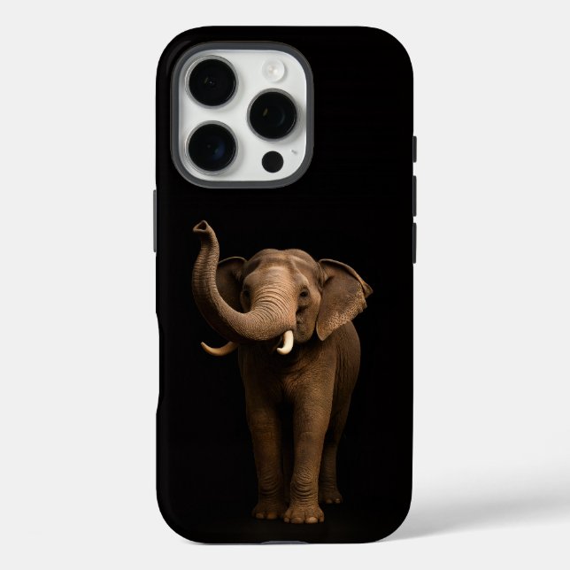 Black 4 Luxe iPhone 16 Pro, Mighty Elephant Case-Mate iPhone Case (Back)