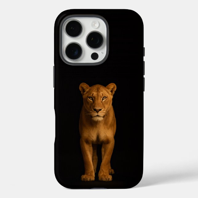 Black 4 Luxe iPhone 16 Pro, Noble Lioness Case-Mate iPhone Case (Back)