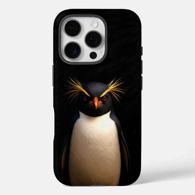 Black 4 Luxe iPhone 16 Pro, Rockhopper Penguin Case-Mate iPhone Case (Back)