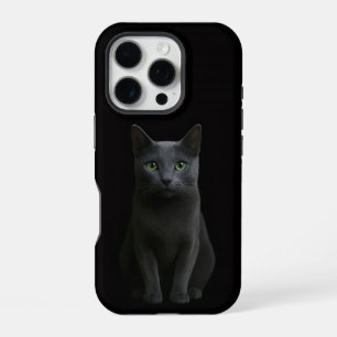 Black 4 Luxe iPhone 16 Pro, Russian Blue Cat Pro Case