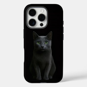 Black 4 Luxe iPhone 16 Pro, Russian Blue Cat Pro Case