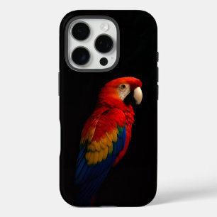 Black 4 Luxe iPhone 16 Pro, Scarlet Parrot iPhone 16 Pro Case