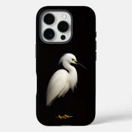 Black 4 Luxe iPhone 16 Pro, Snowy Egret iPhone 16 Pro Case