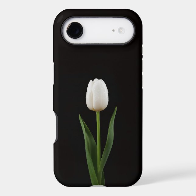Black 4 Luxe iPhone 17 Air, Pearl White Tulip (Back)