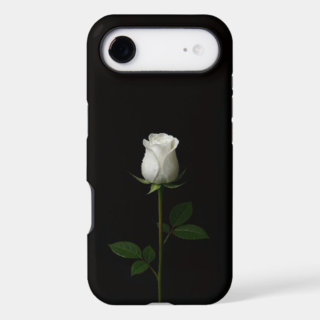Black 4 Luxe iPhone 17 Air, Pure White Rose (Back)