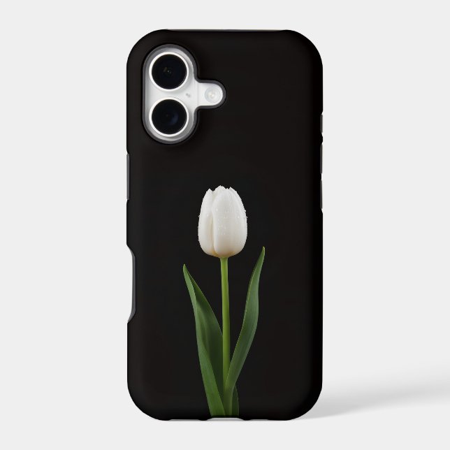 Black 4 Luxe iPhone 17 Mate, Pearl White Tulip (Back)