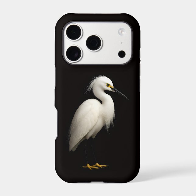 Black 4 Luxe iPhone 17 Pro, Elegant Snow Egret (Back)