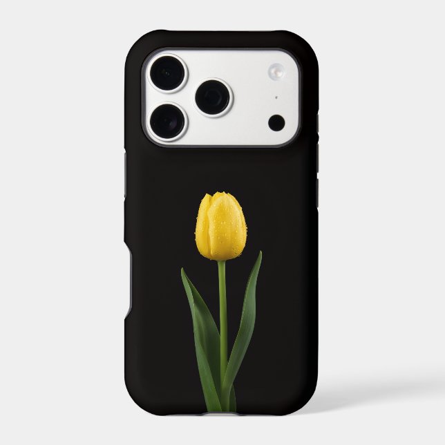 Black 4 Luxe iPhone 17 Pro, Golden Yellow Tulip (Back)