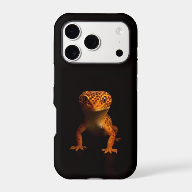 Black 4 Luxe iPhone 17 Pro, Leopard Gecko Lizard (Back)