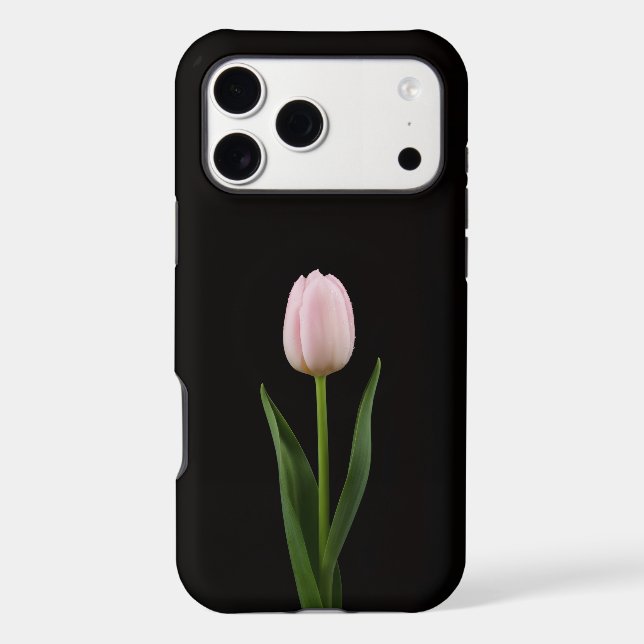 Black 4 Luxe iPhone 17 Pro Max, Blush Pink Tulip (Back)