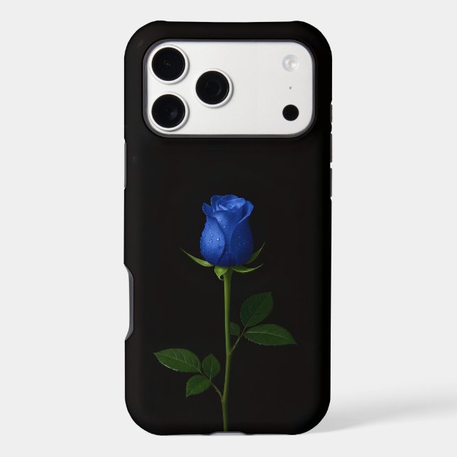 Black 4 Luxe iPhone 17 Pro Max, Midnight Blue Rose (Back)