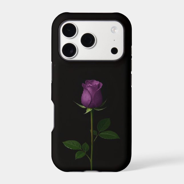 Black 4 Luxe iPhone 17 Pro, Royal Violet Rose (Back)