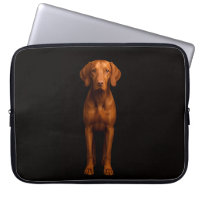 Black 4 Luxe Laptop Sleeve, Agile Vizsla Dog